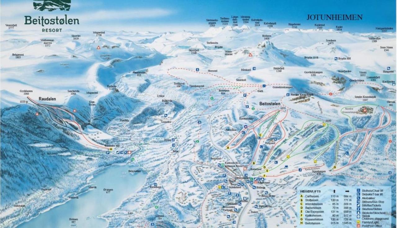 Leilighet Beitostolen Sentrum, Terrasse Og Innendors Parkering Екстер'єр фото